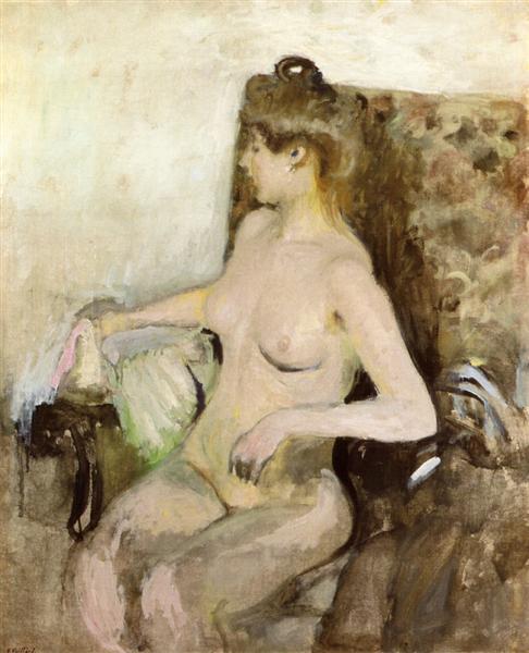 Édouard Vuillard, Seated Nude, c 1903 Oil on canvas, 31.9 × 25.4 in Private Collection