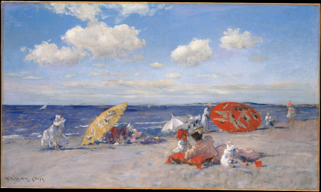 William Merritt Chase, At the Seaside, c 1892 Oil on canvas, 20 × 34 in Metropolitan Museum of Art, New York