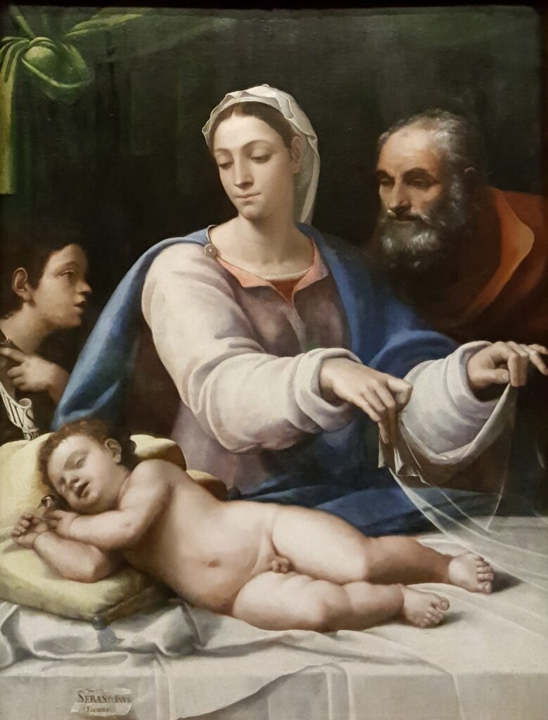 Sebastiano del Piombo, The Madonna with the Veil, c 1520 Oil on panel, 47.4 × 36.4 in Archdiocesan Museum, Olomouc, Czech Republic