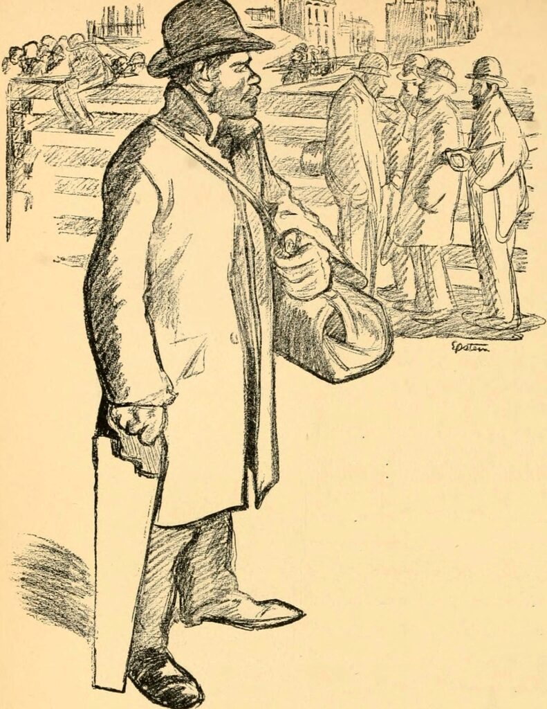 Sir Jacob Epstein, A Type of a Laboring Man, from The Spirit of the Ghetto, 1902 Photomechanical reproduction, 4.9 × 3.8 in Library of Congress, Washington DC
