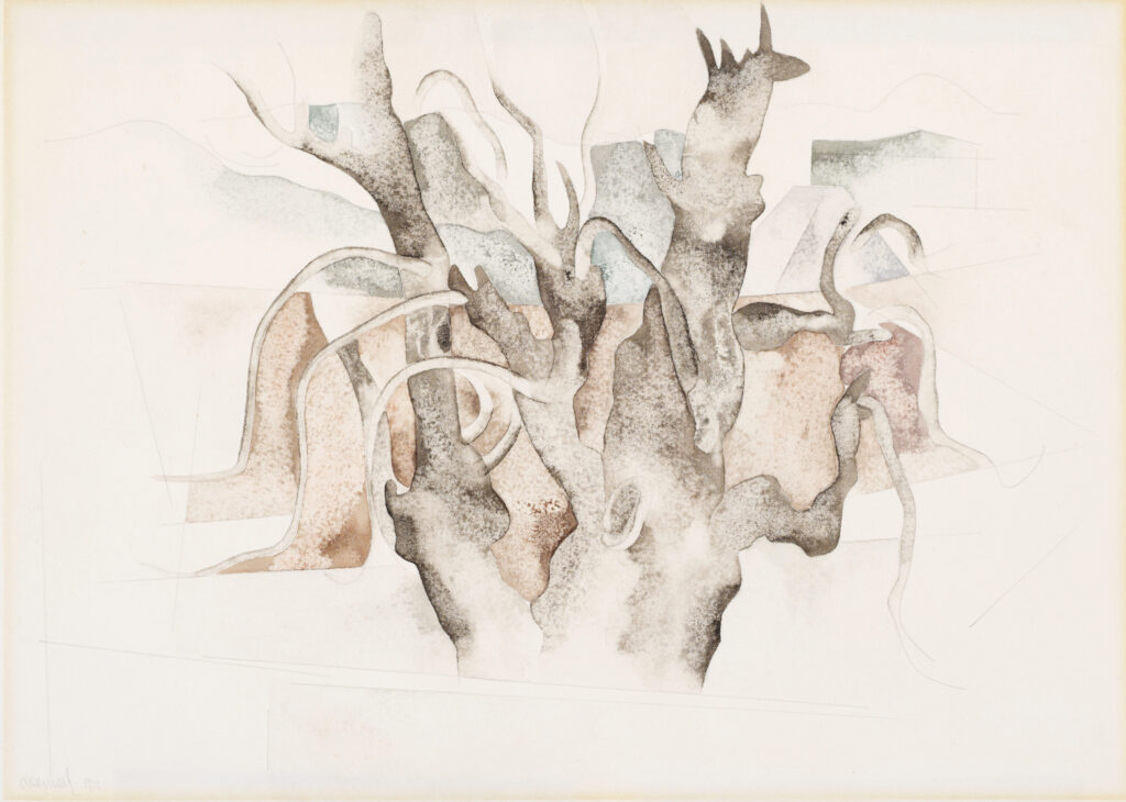 Charles Demuth, Bermuda: Tree, 1917 Watercolor and graphite on wove paper, 10 × 14 in Barnes Foundation, Philadelphia
