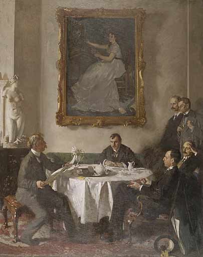 Sir William Orpen, Homage to Manet, 1909 Oil on canvas, 64.1 × 51.2 in Manchester Art Gallery, UK