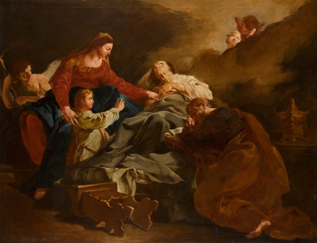 Giulia Lama, The Death of Saint Anne, 18th century Oil on canvas, 45.9 × 59.5 in Private Collection