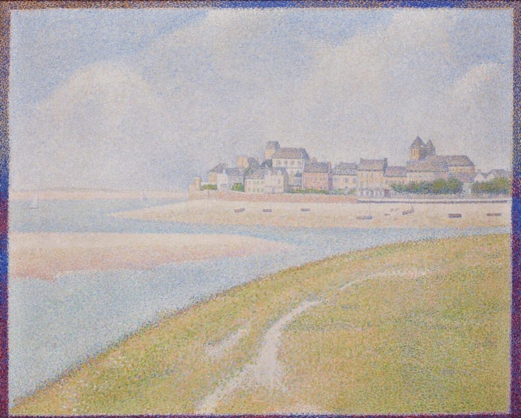 Georges Seurat, View of Le Crotoy from Upstream, 1889 Oil on canvas, 27.8 × 34.1 in Detroit Institute of Arts
