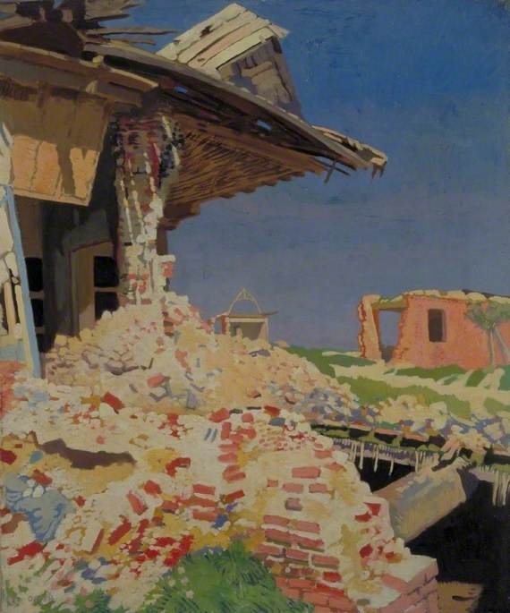 Sir William Orpen, The Main Street, Combles, 1917 Oil on canvas, 30 × 25 in Imperial War Museums, London