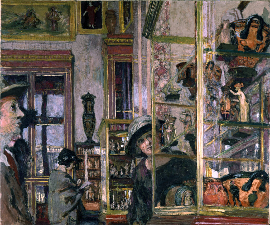 Édouard Vuillard, The Clarac Gallery, 1922 Oil with distemper on canvas, 38.6 × 45.6 in Toledo Museum of Art