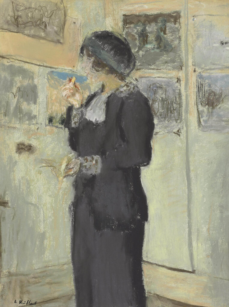 Édouard Vuillard, Lucie Belin with a Biscuit, 1915 Pastel on paper, 24.3 × 18.9 in Private Collection