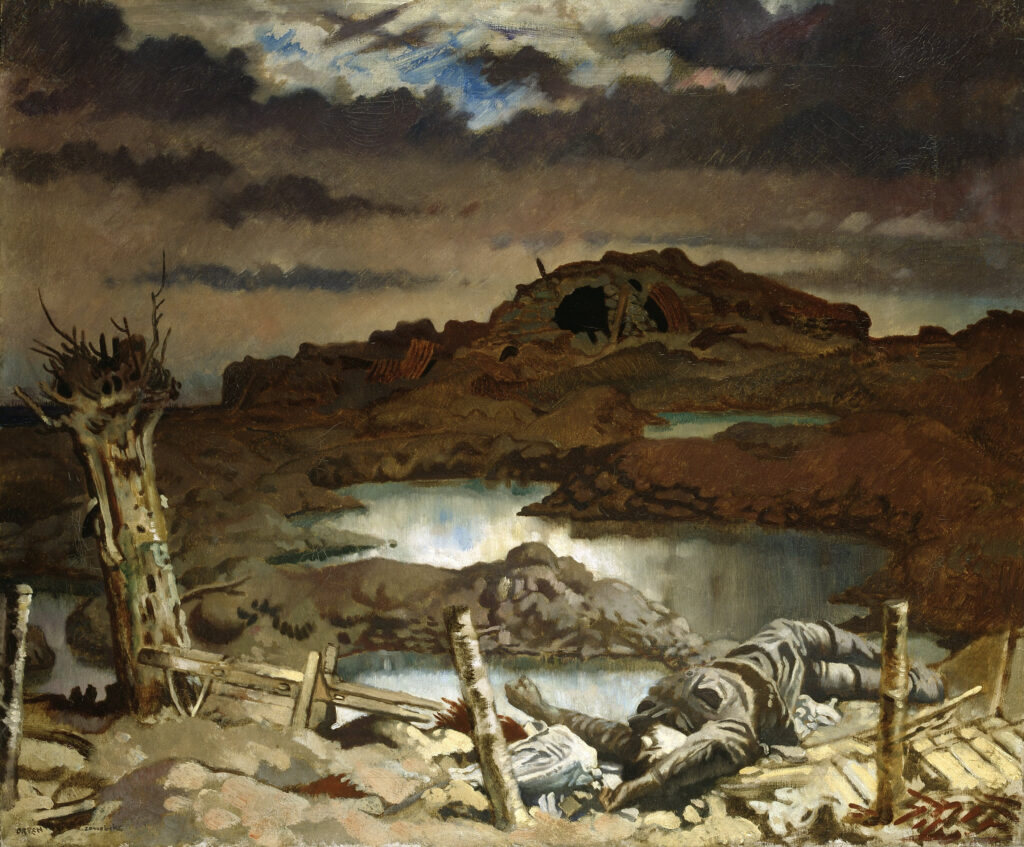 Sir William Orpen, Zonnebeke, 1918 Oil on canvas, 25 × 30 in Tate, London