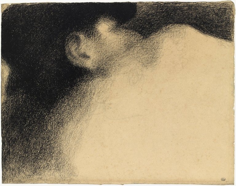 Georges Seurat, The Sleeper, 1883 Conté crayon on white paper, 9.4 × 12.2 in Musée d’Orsay, Paris