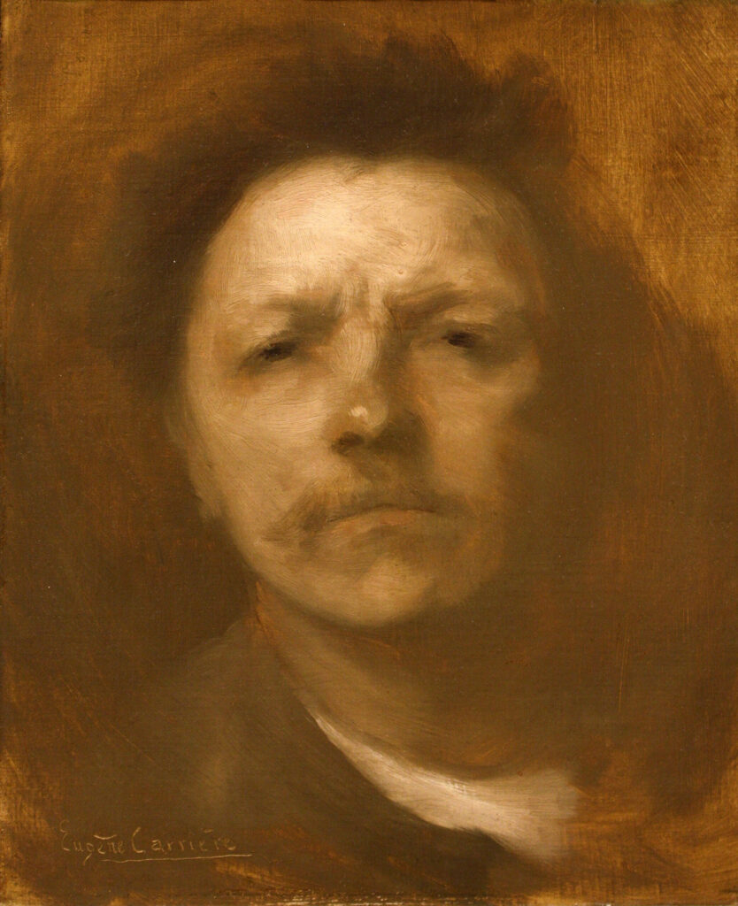 Eugène Carrière, Self-Portrait, c 1893nOil on canvas, 16.3 × 12.9 innMetropolitan Museum of Art, New York