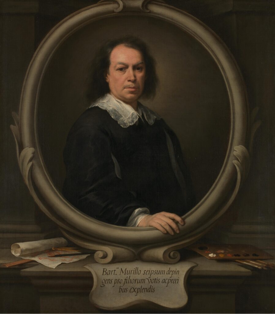 Bartolomé Esteban Murillo, Self-Portrait, c 1670 Oil on canvas, 48 × 42.1 in National Gallery, London