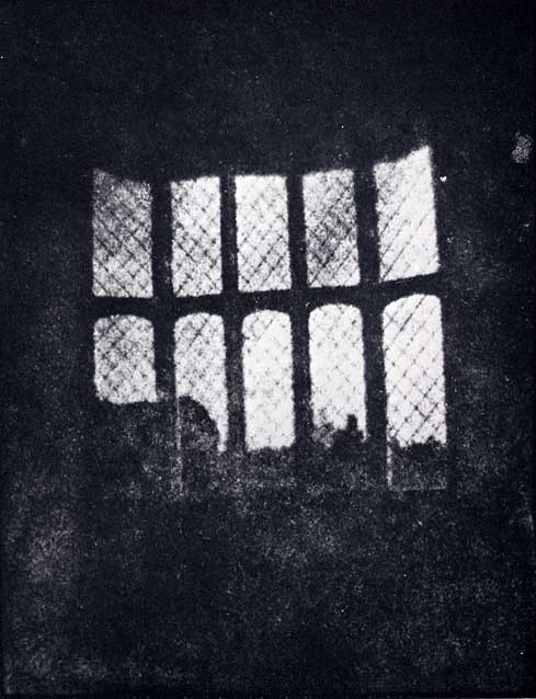 William Henry Fox Talbot, The Latticed Window, Lacock Abbey, August 1835 Photogenic drawing negative, 1.4 × 1.1 in National Science and Media Museum, Bradford, UK
