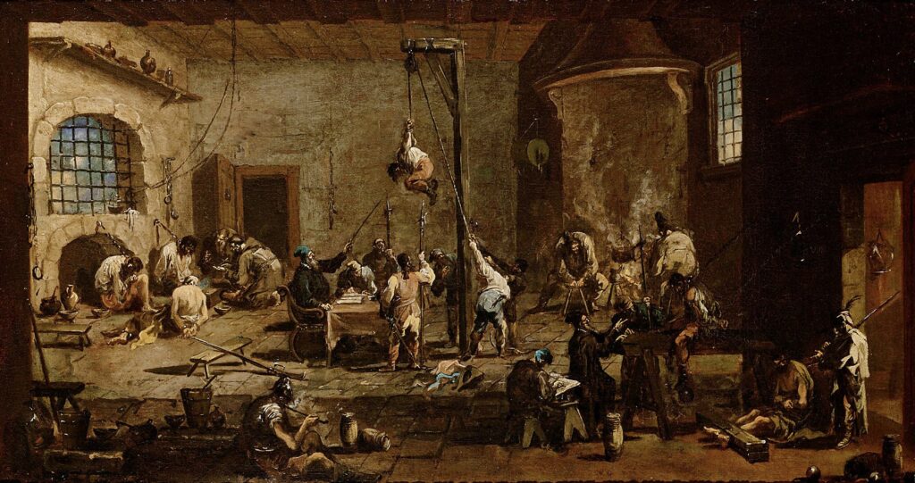 Alessandro Magnasco, Interrogations in Jail, c 1710–1720 Oil on canvas, 17.5 × 32.5 in Kunsthistorisches Museum, Vienna