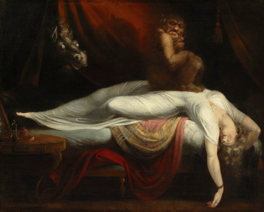 Henry Fuseli, The Nightmare, 1781 Oil on canvas, 40 × 50 in Detroit Institute of Arts
