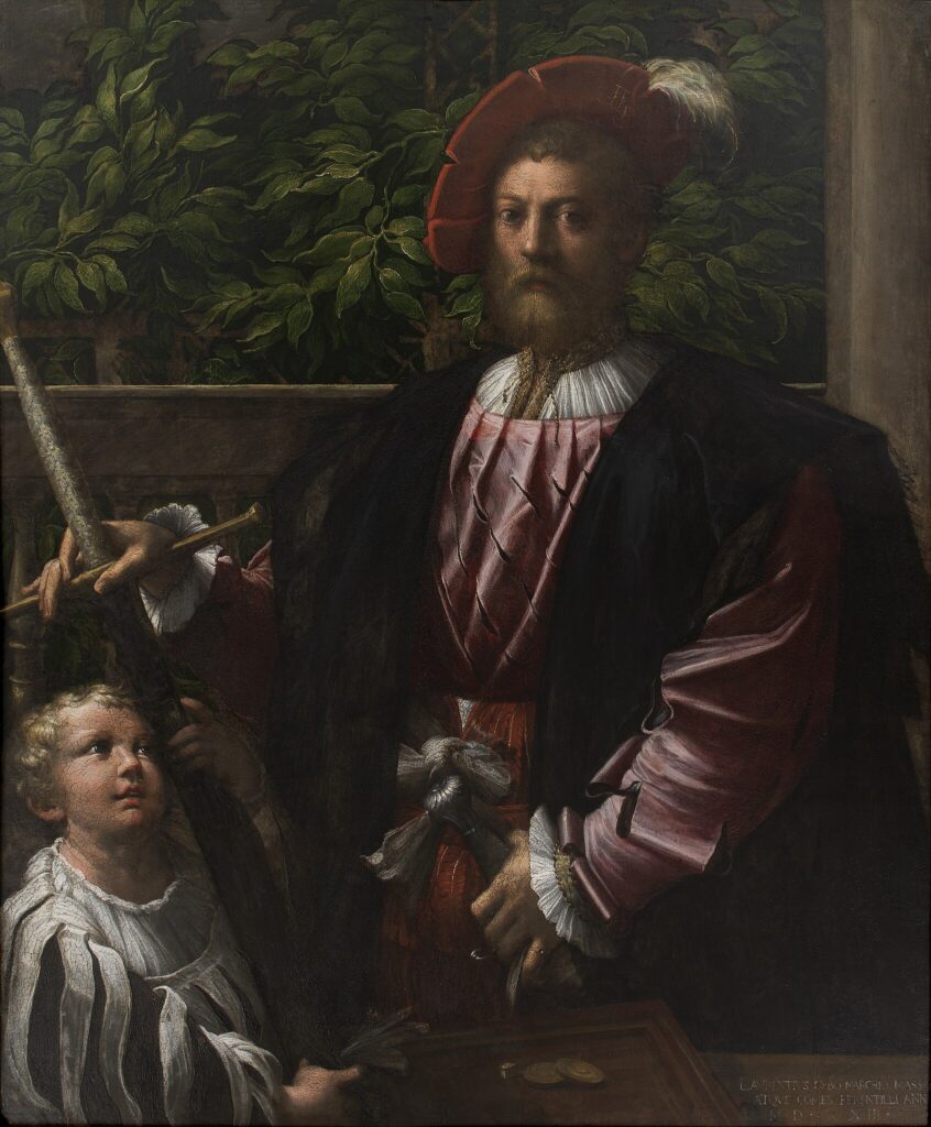 Parmigianino, Portrait of Lorenzo Cybo, 1523 Oil on panel, 49.8 × 41.1 in Statens Museum for Kunst, Copenhagen