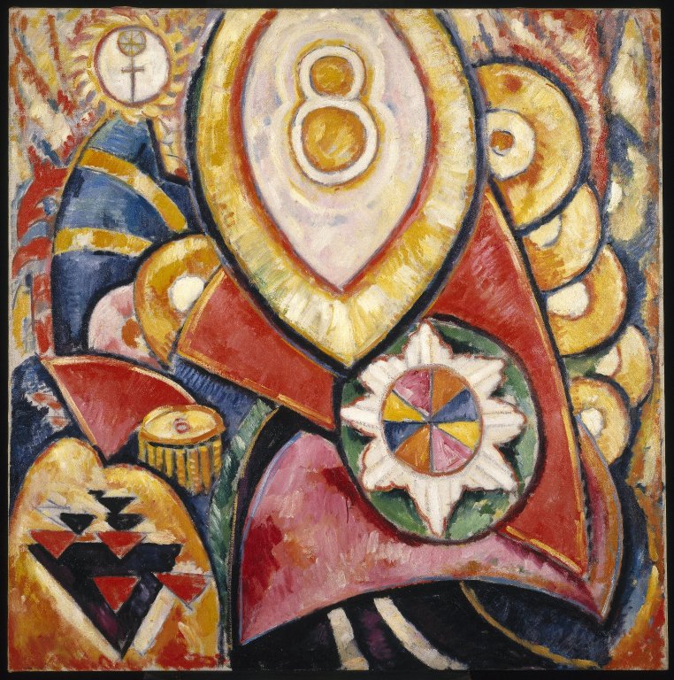 Marsden Hartley, Painting No. 48, Berlin, 1913–1914 Oil on canvas, 47.2 × 47.2 in Brooklyn Museum, New York