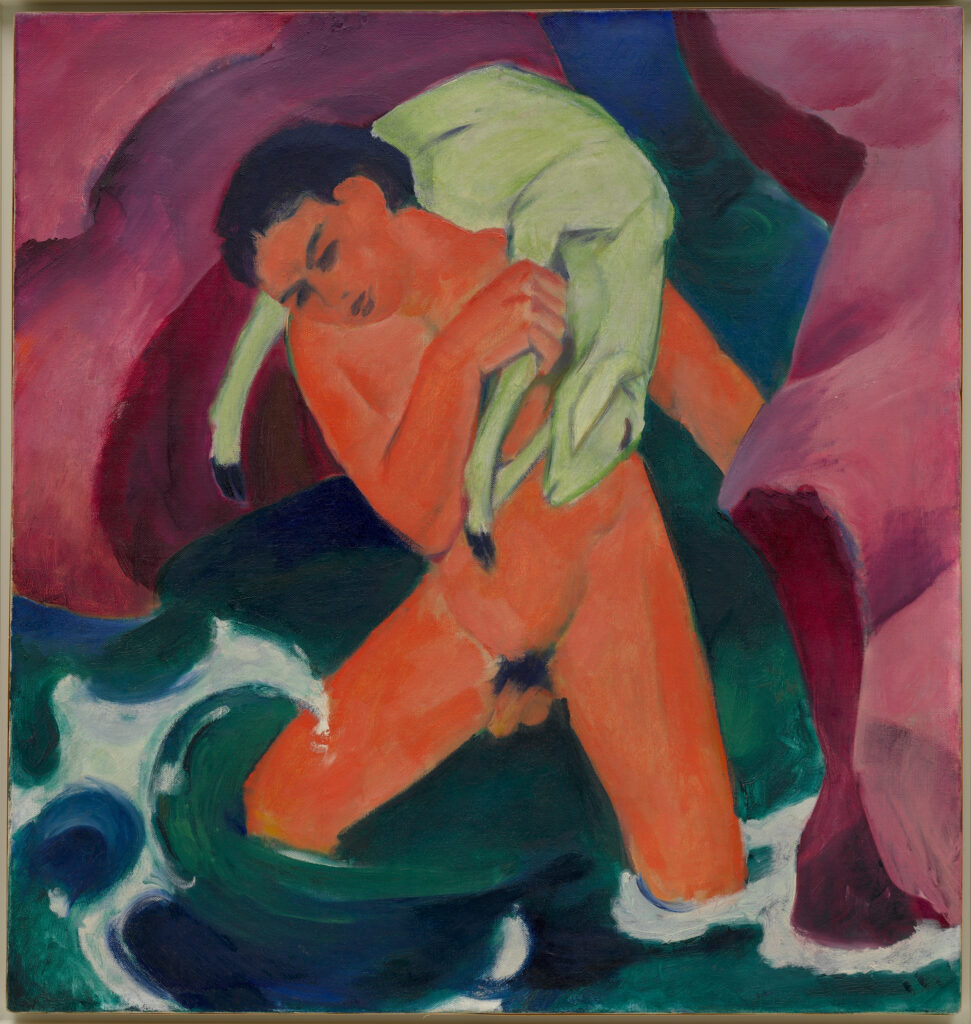 Franz Marc, The Shepherd/Young Boy with Lamb, 1911 Oil on canvas, 34.6 × 33 in Solomon R. Guggenheim Museum, New York
