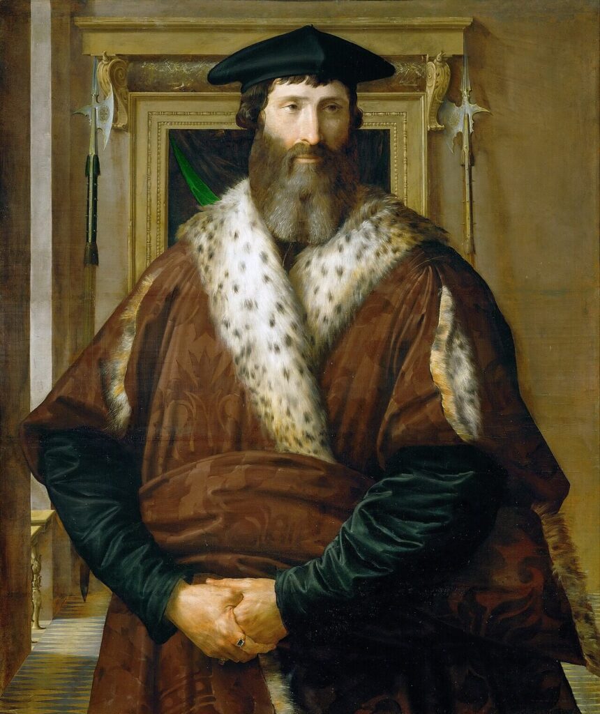 Parmigianino, Portrait of a Dignitary, c 1527–1528 Oil on poplar panel, 46.1 × 38.6 in Kunsthistorisches Museum, Vienna