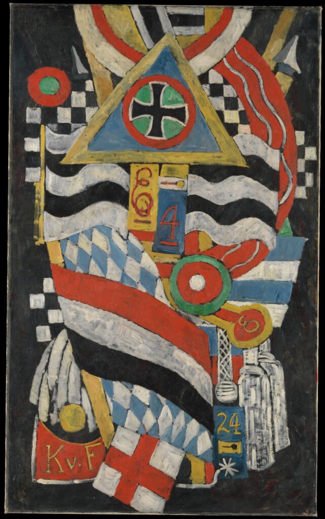 Marsden Hartley, Portrait of a German Officer, 1914 Oil on canvas, 68.3 × 41.4 in Metropolitan Museum of Art, New York