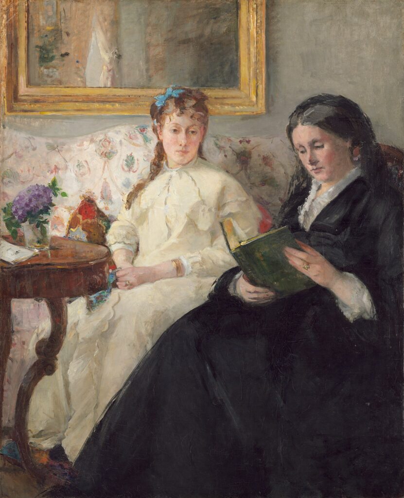 Berthe Morisot, The Mother and Sister of the Artist, 1869–1870nOil on canvas, 39.8 × 32.2 innNational Gallery of Art, Washington, DC