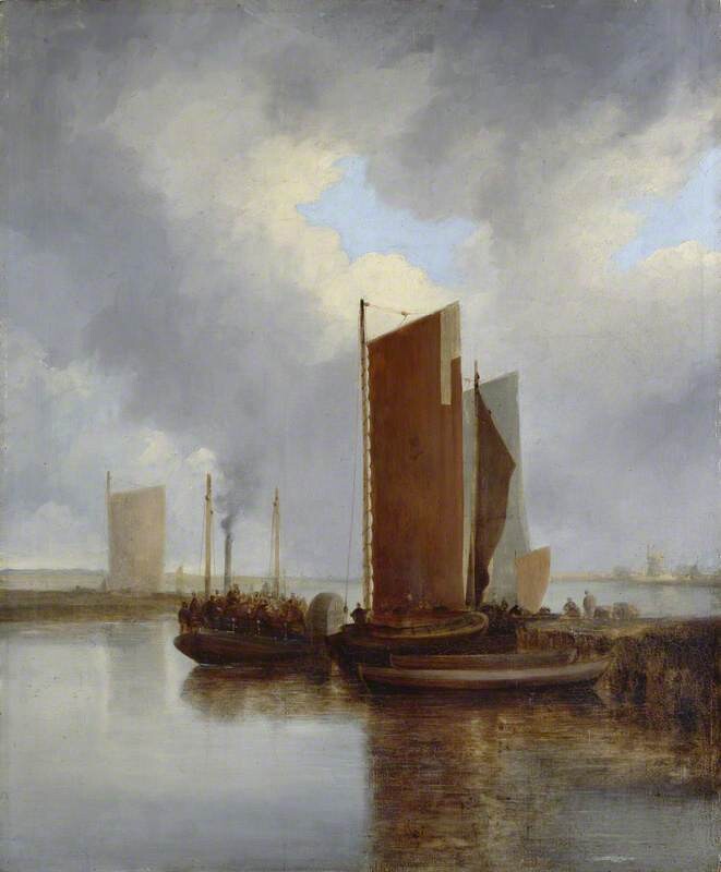 John Crome, The Steam Packet, c 1813–1817 Oil on panel, 20.2 × 16.6 in Manchester Art Gallery