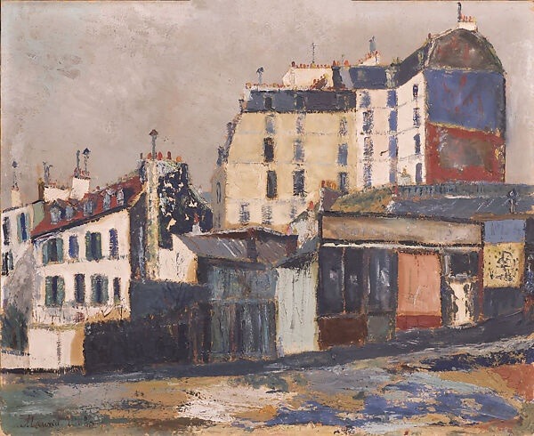 Maurice Utrillo, Rue Ravignan, Paris, 1910 Oil on canvas, 23.9 × 28.8 in Metropolitan Museum of Art, New York