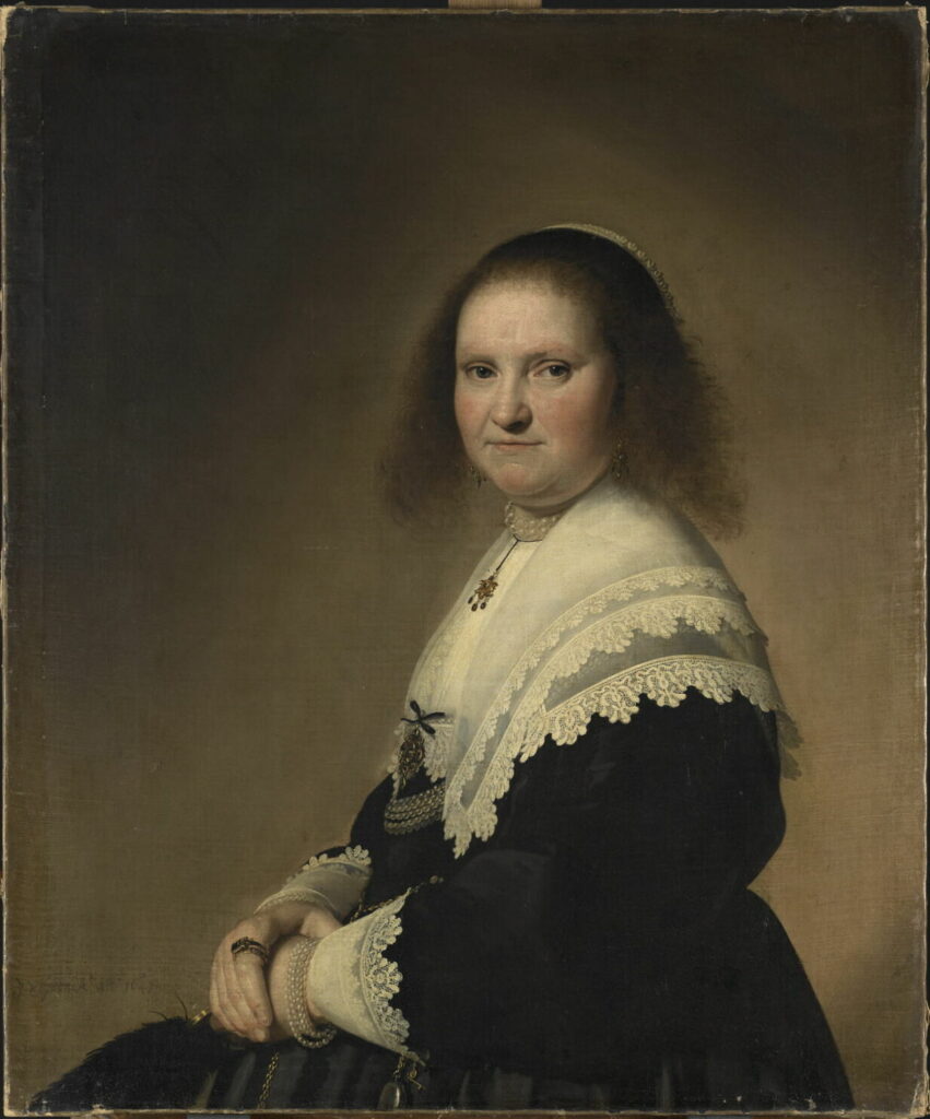 Johannes Cornelisz Verspronck, Portrait of Anna van Schoonhoven, 1641 Oil on canvas, 31.9 × 26.8 in Louvre Museum, Paris