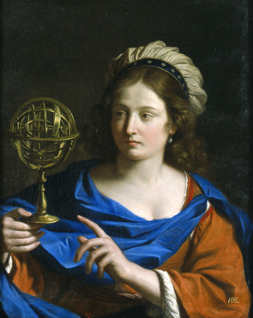 Guercino, Personification of Astrology, c 1650–1655 Oil on canvas, 31.9 × 25.8 in Blanton Museum of Art, Austin, Texas