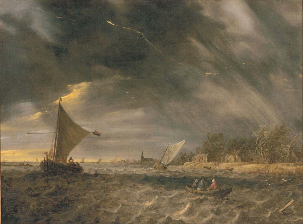 Jan Van Goyen, The Thunderstorm, 1641 Oil on canvas, 54.3 × 72.3 in Fine Arts Museums of San Francisco