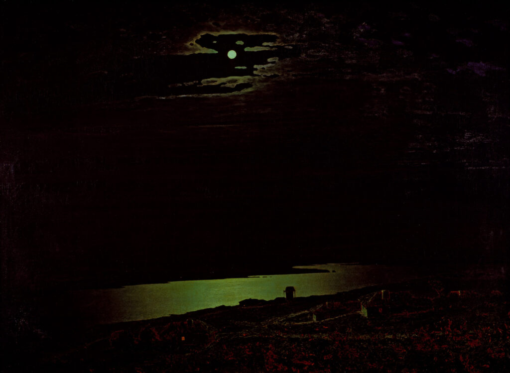 Arkhip Kuindzhi, Night on the Dnieper, 1882 Oil on canvas, 40.9 × 56.3 in Tretyakov Gallery, Moscow