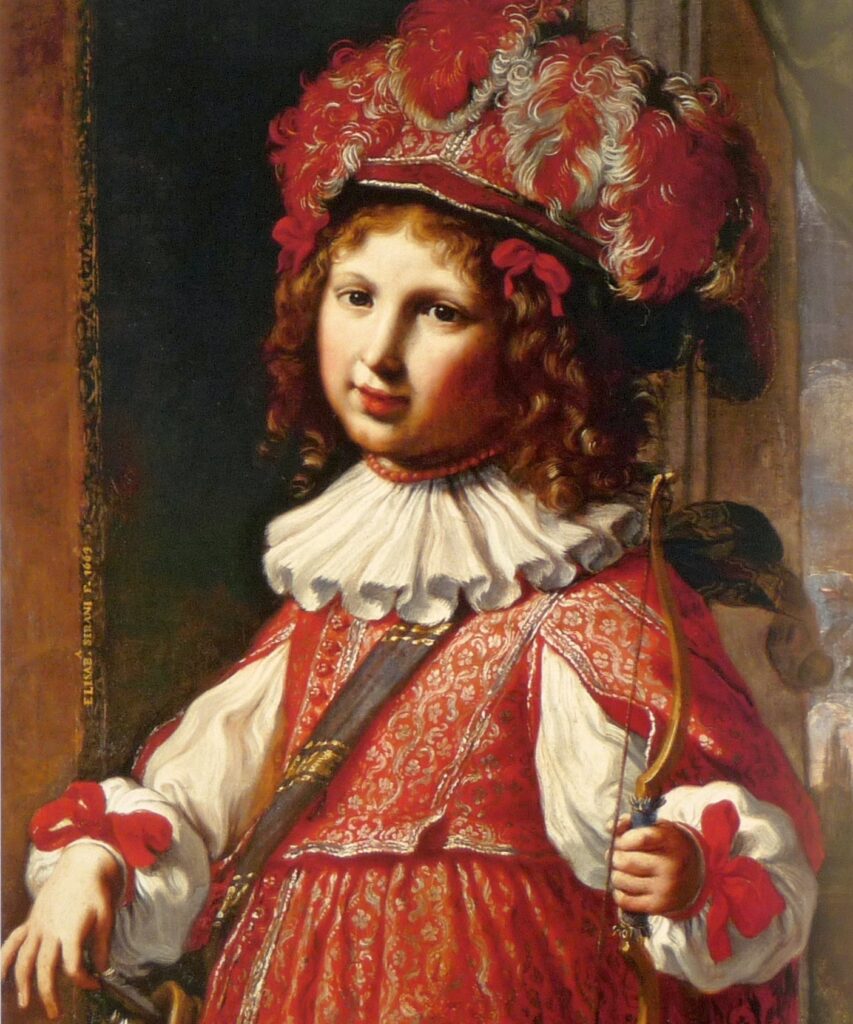 Elisabetta Sirani, Portrait of Vincenzo Ferdinando Ranuzzi as Amor, 1663 Oil on canvas, 28 × 23.2 in National Museum in Warsaw