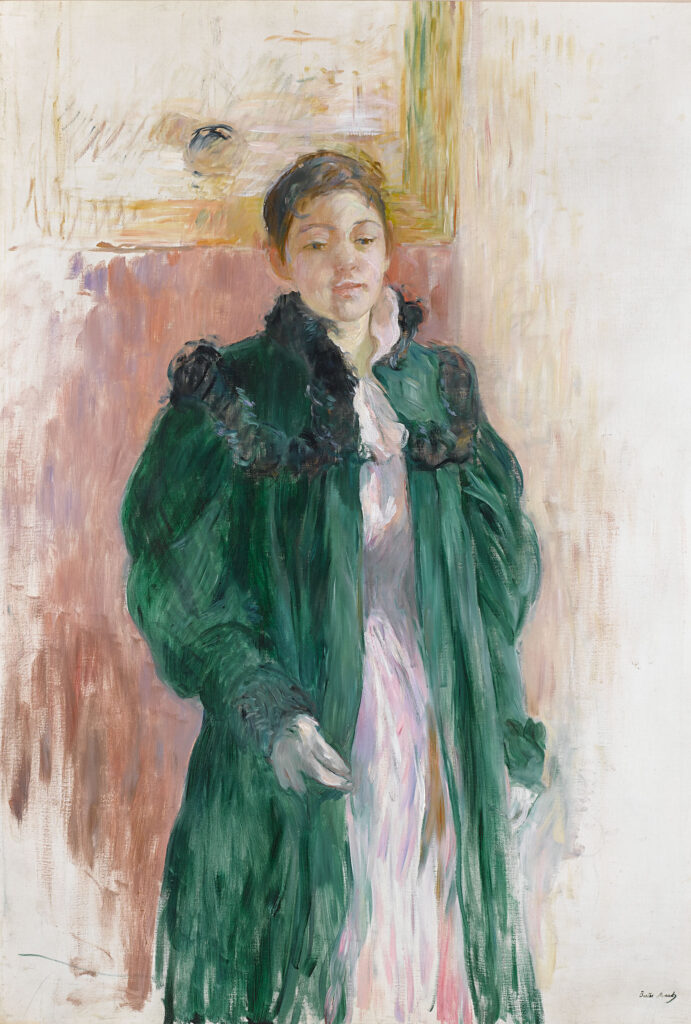 Berthe Morisot, Young Girl in a Green Coat, c 1894nOil on canvas, 45.9 × 32.1 innPrivate Collection
