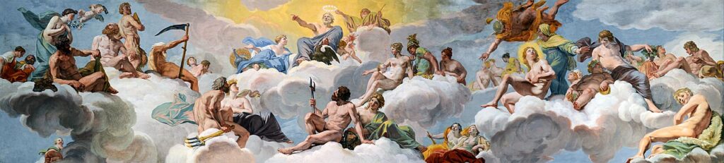 Giovanni Lanfranco, Council of the Gods, 1624–1625 Fresco Galleria Borghese, Rome