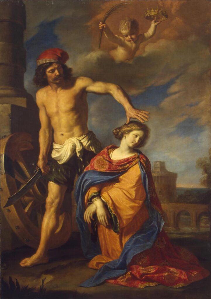 Guercino, Martyrdom of St Catherine, 1653 Oil on canvas, 87.6 × 62.6 in State Hermitage Museum, Saint Petersburg