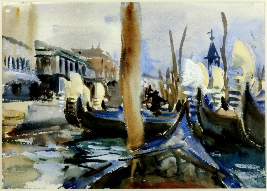 John Singer Sargent, Riva Degli Schiavoni, Venice, c 1904nWatercolor on paper, 10 × 14 innTate, London
