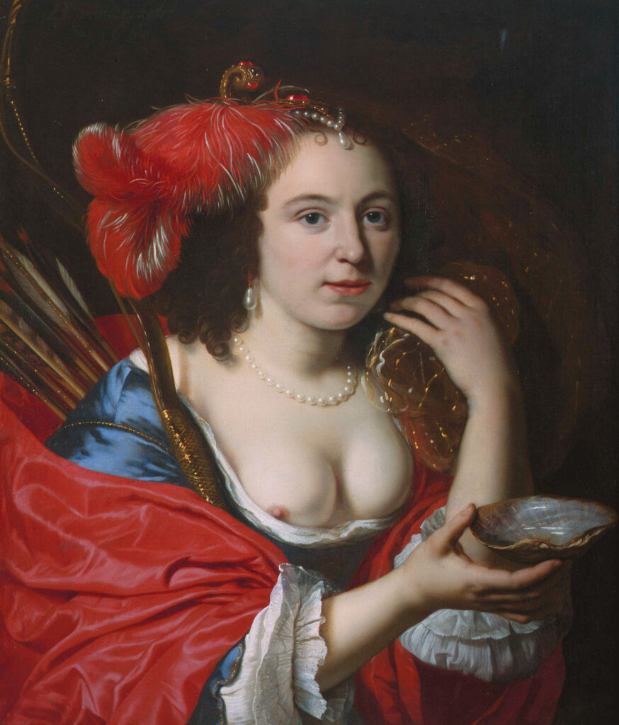 Bartholomeus van der Helst, Anna du Pire as Granida, 1660 Oil on canvas, 27.6 × 23 in National Gallery Prague