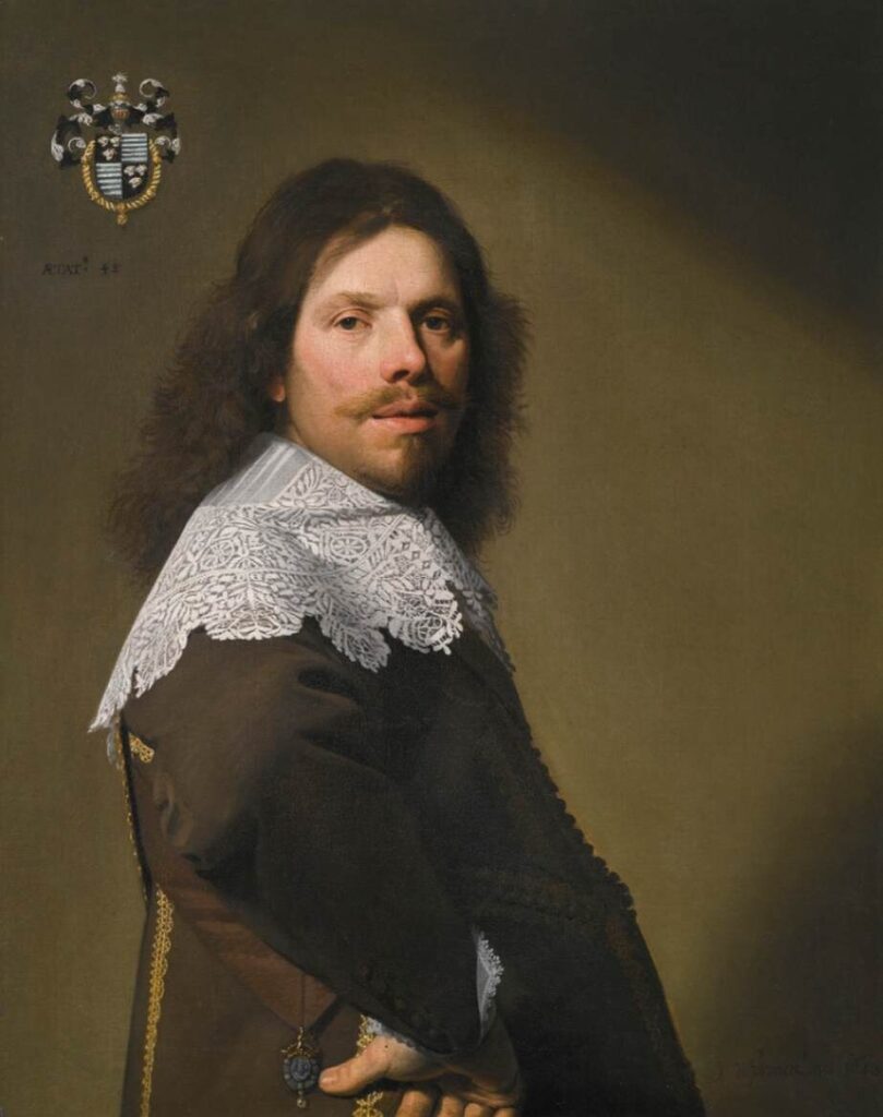 Johannes Cornelisz Verspronck, Portrait of Cornelis Montigny de Glarges, 1643 Oil on canvas, 31.8 × 25.5 in Private Collection