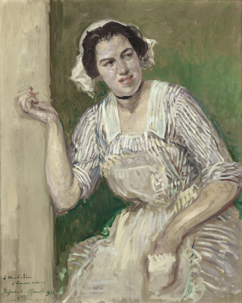 Jacques-Émile Blanche, Portrait of Madeleine Pissard as Roxane in Molière’s L’Amour Médecin, 1921 Oil on canvas, 36.2 × 28.7 in Petit Palais, Musée des Beaux-Arts de la Ville de Paris