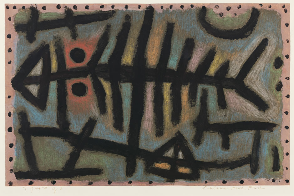 Paul Klee, Mess of Fish, 1940 Pastel on paper, 13.4 × 21.1 in Private Collection