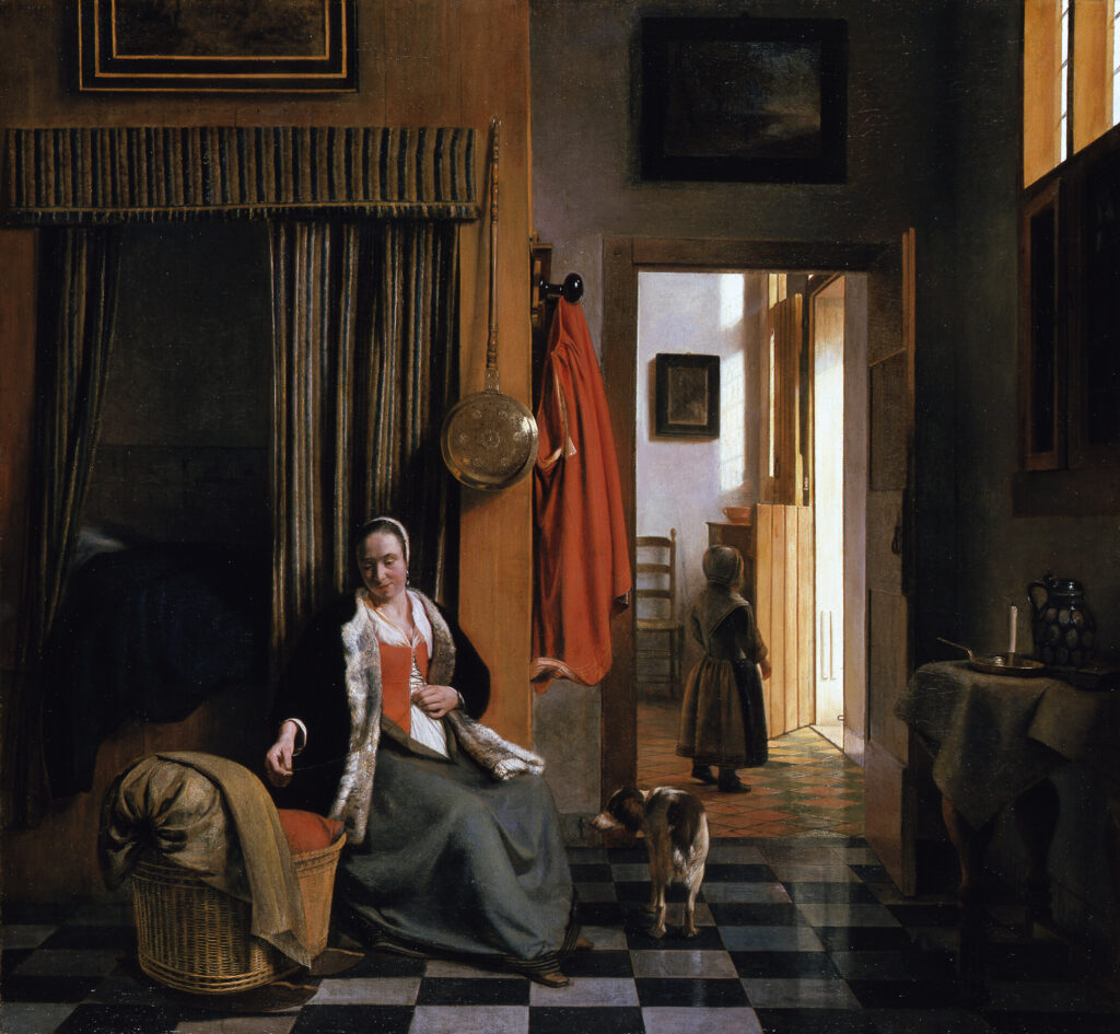 Pieter de Hooch, The Mother, 1663 Oil on canvas, 37.5 × 40.4 in Gemäldegalerie, Berlin