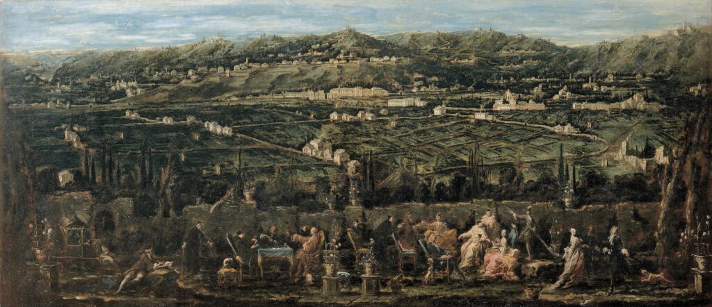 Alessandro Magnasco, Garden Party in Albaro, c 1740 Oil on canvas, 34 × 78 in Musei di Strada Nuova, Genoa