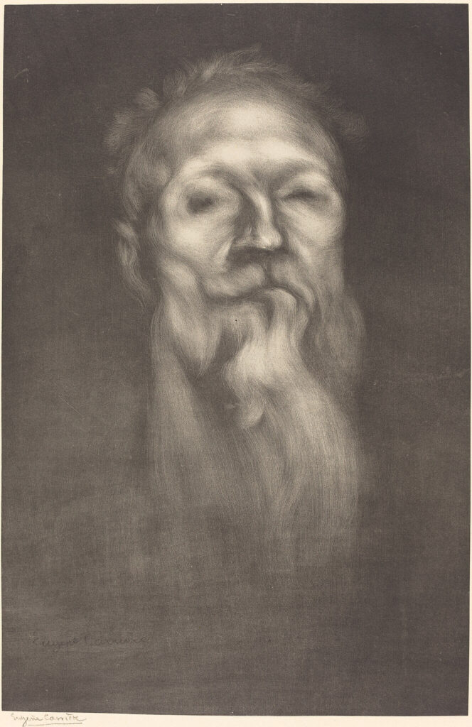 Eugène Carrière, Auguste Rodin, 1897nLithograph, 20.9 × 13.7 innNational Gallery of Art, Washington DC
