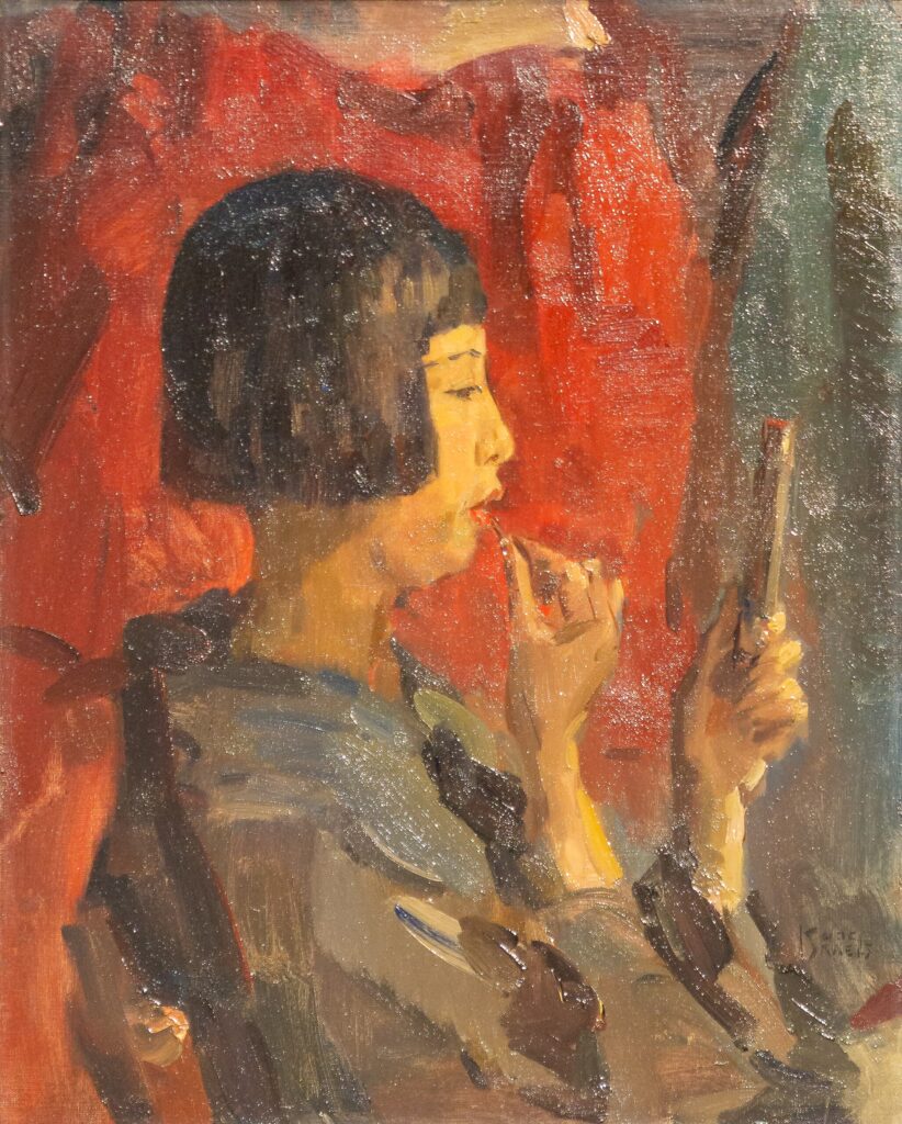 Isaac Israëls, Japanese Girl with Lipstick, c 1920 Oil on canvas, 19.5 × 15.7 in Singer Laren