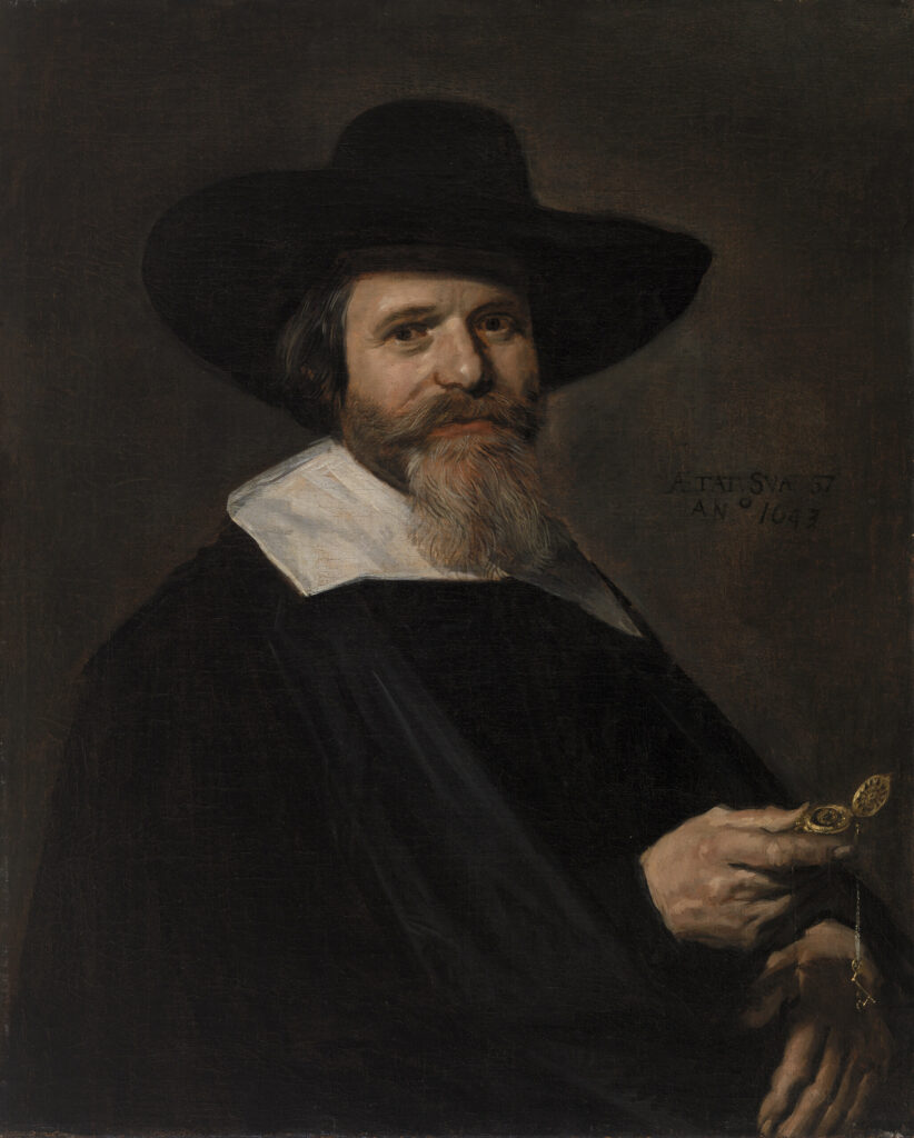 Frans Hals, Portrait of a Man Holding a Watch, 1643 Oil on canvas, 32.5 × 26.3 in Barnes Foundation, Philadelphia