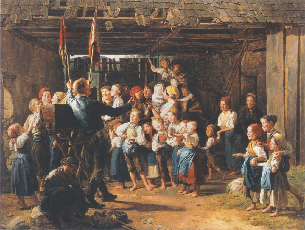 Ferdinand Waldmüller, The Peep-Show Man, 1847nOil on wood, 29.7 × 36.4 innMuseum of Fine Arts, Budapest, Hungary