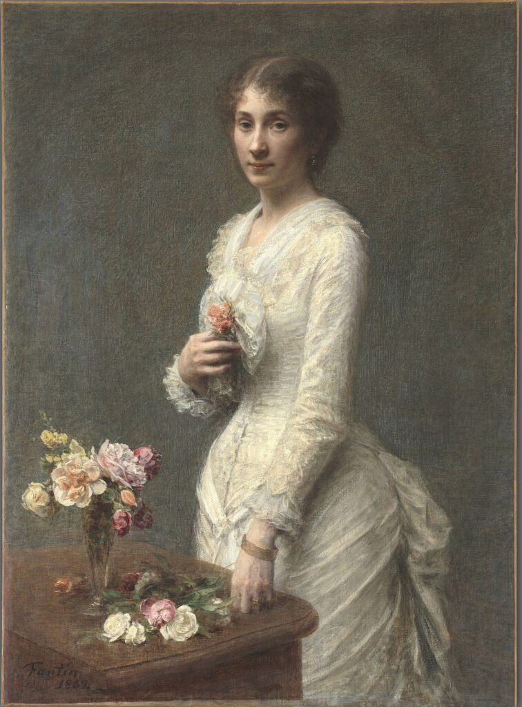 Henri Fantin-Latour, Madame Lerolle, 1882 Oil on fabric, 42.6 × 31.1 in Cleveland Museum of Art