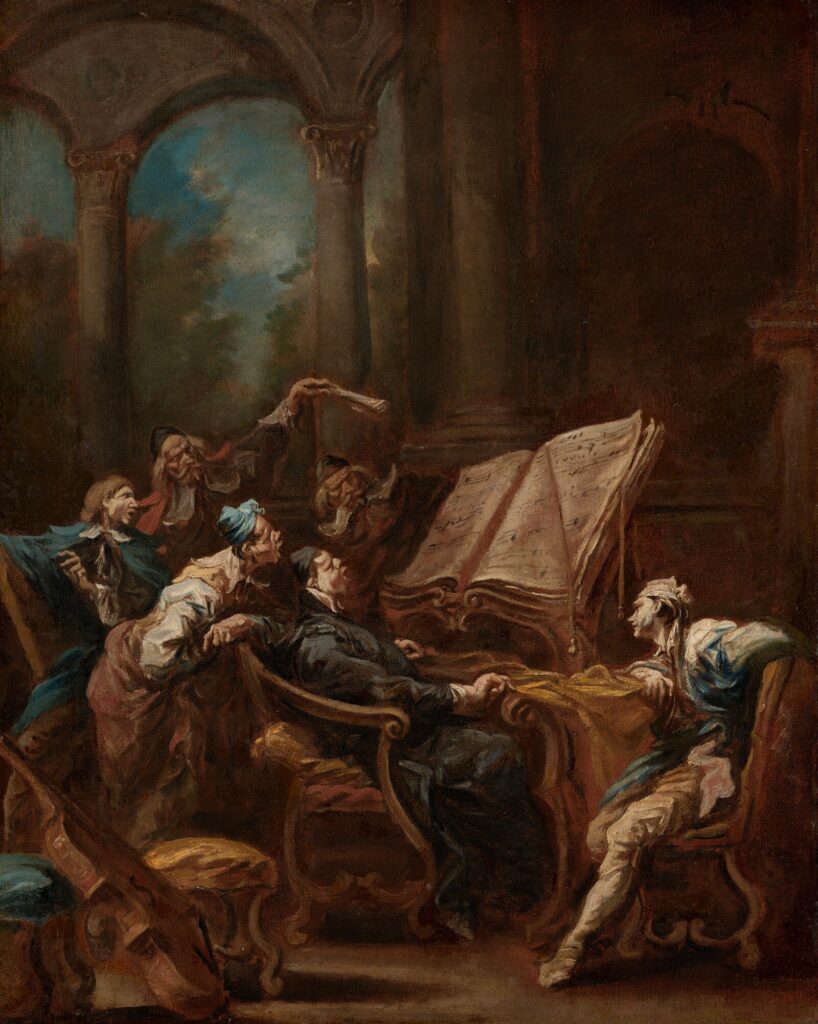 Alessandro Magnasco, The Choristers, c 1740–1745 Oil on canvas, 26.8 × 21.5 in National Gallery of Art, Washington, DC