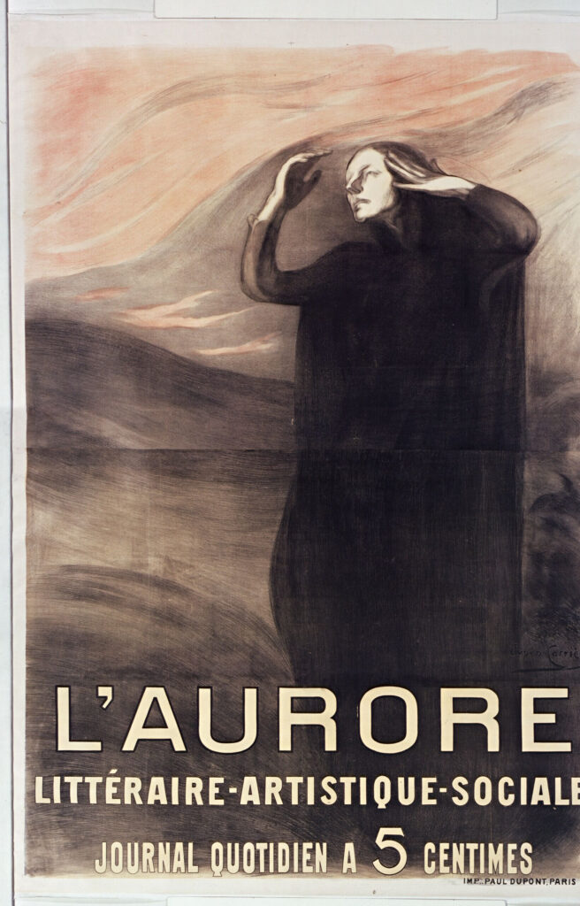 Eugène Carrière, L'Aurore: Literary, Artistic, Social, 1898nColor lithograph, 83.1 × 56.7 innBibliothèque nationale de France, Paris