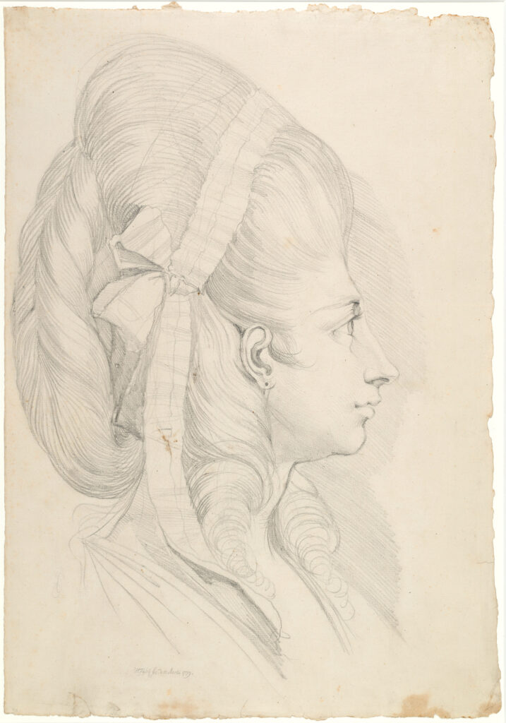 Henry Fuseli, Portrait of Anna Magdalena Schweizer, née Hess, 1779 Graphite on paper, 18.9 × 12.8 in Zentralbibliothek Zürich