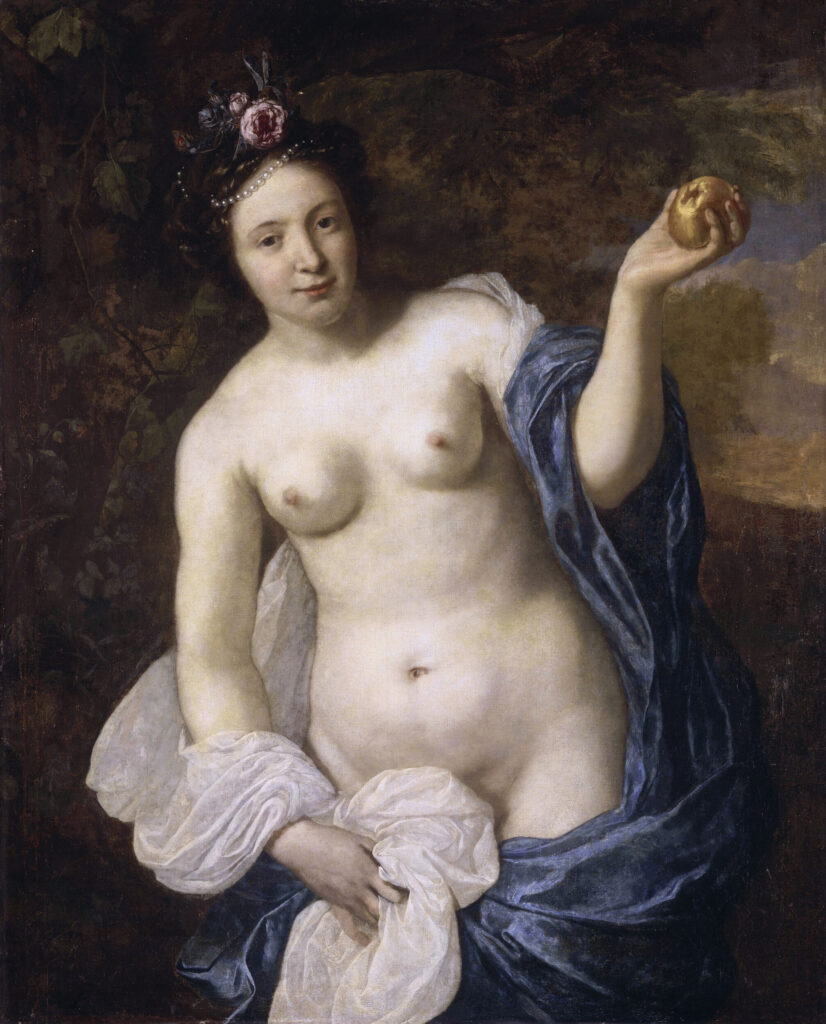 Bartholomeus van der Helst, Portrait of a Woman as Venus with Paris’s Apple, 1664 Oil on canvas, 41.7 × 33.9 in Palais des Beaux-Arts de Lille